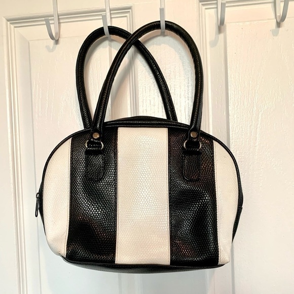 Vintage Gintano purse Striped 90s dome bag y2k 90s tote handbag top satchel - Picture 1 of 7